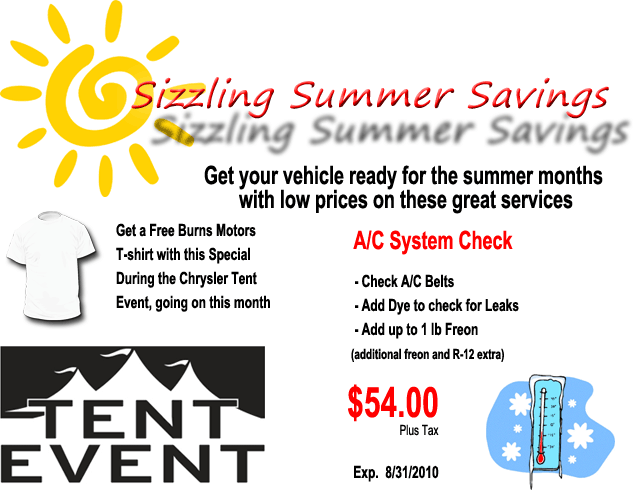 Summer Service Specials